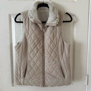 Weatherproof Faux Fur Lined Reversible Vest